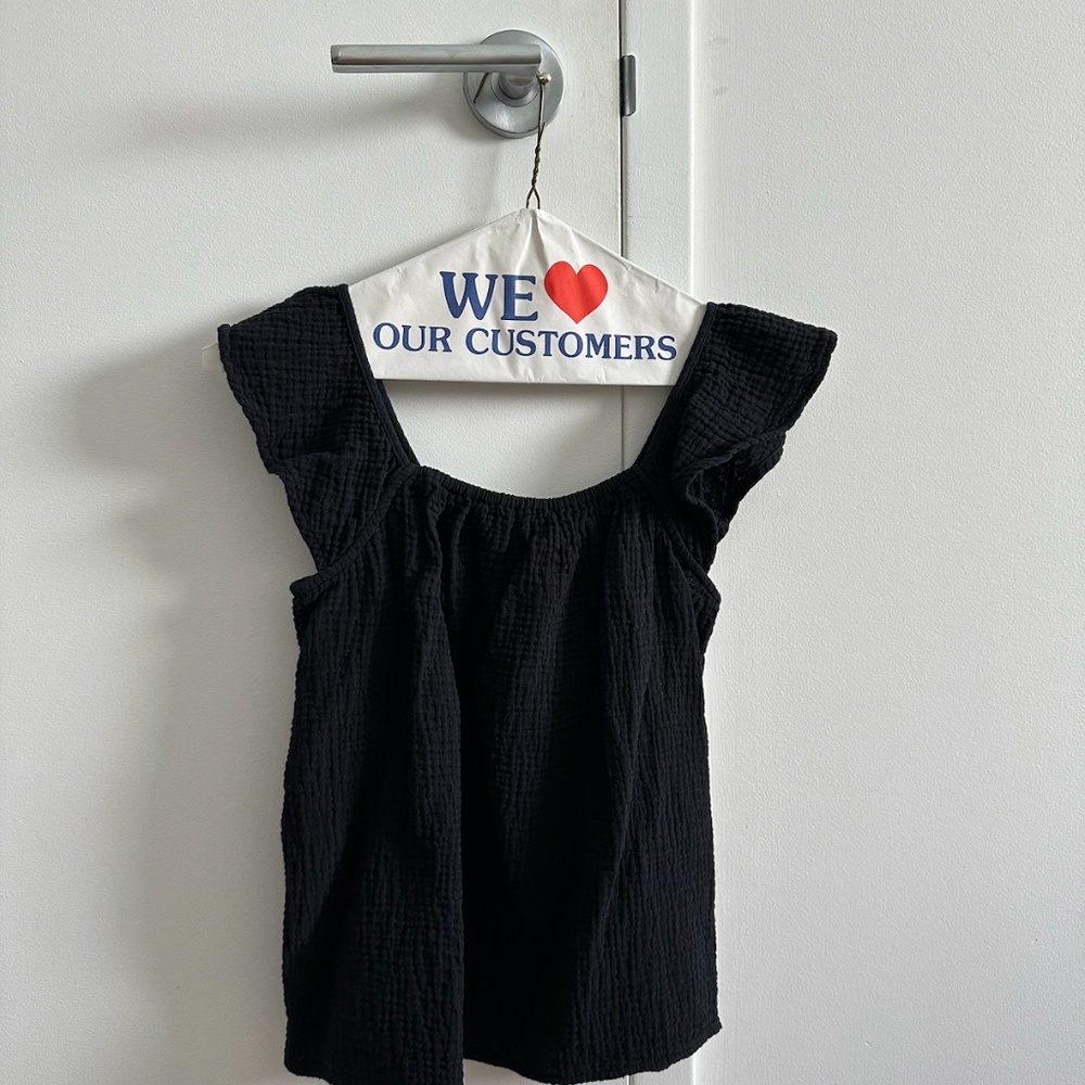 Black Cotton Blouse